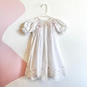 Will Beth Pink Embroidered Dress Cottagecore Size 2T